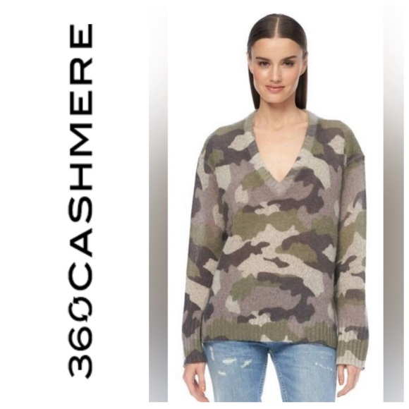 360 Cashmere Emerie camo sweater